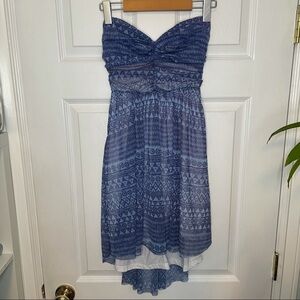 Vintage Havana Strapless Printed Summer Dress